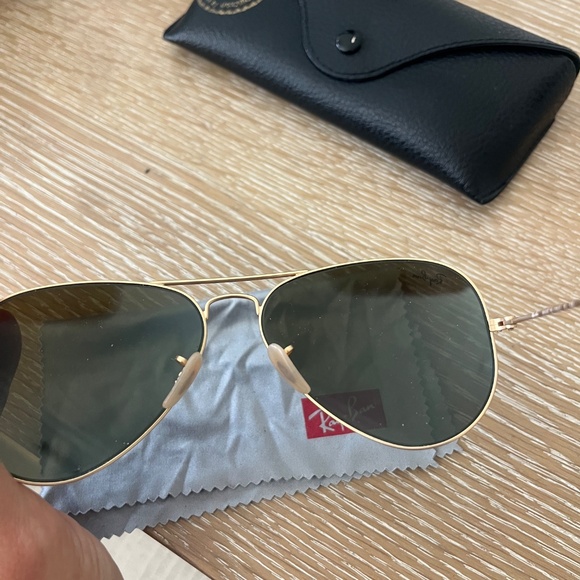 Ray ban aviator 3025 blue flash sunglasses. - Picture 4 of 6